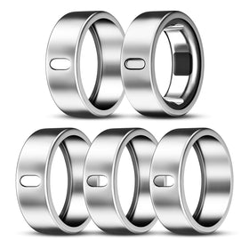 ZOOROO 5-pack cover for Oura Gen4 in silver protects the ring with a sleek, durable finish.