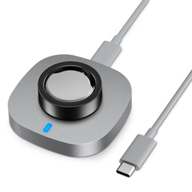 ZOOROO front view of charger dock showing compact design and fast charging benefit