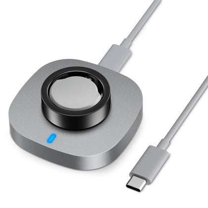 ZOOROO front view of charger dock showing compact design and fast charging benefit