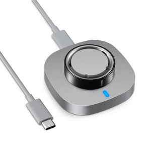 ZOOROO front view of charging dock showing compact design and secure cradle benefit