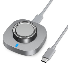 ZOOROO front view charging dock showing compact design and fast charging benefit