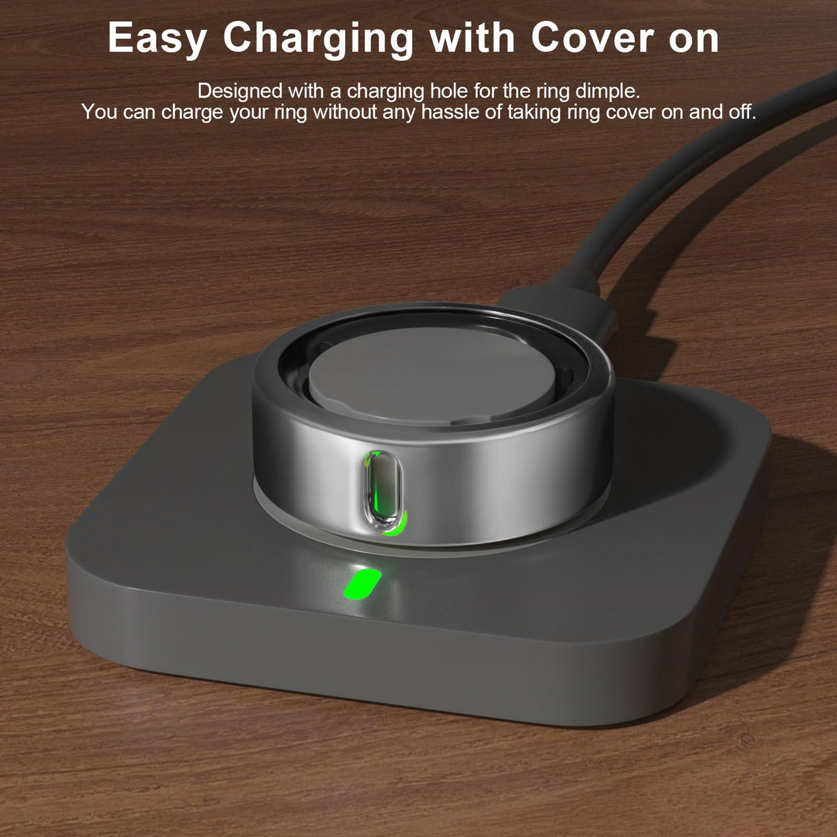 ZOOROO Oura Ring Horizon cover back view with a glossy finish.