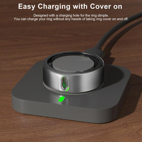 ZOOROO Oura Ring Horizon cover back view with a glossy finish.