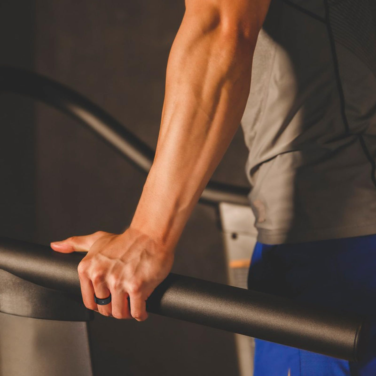 Oura Ring protected by ZOOROO ring cover during workouts and daily activities