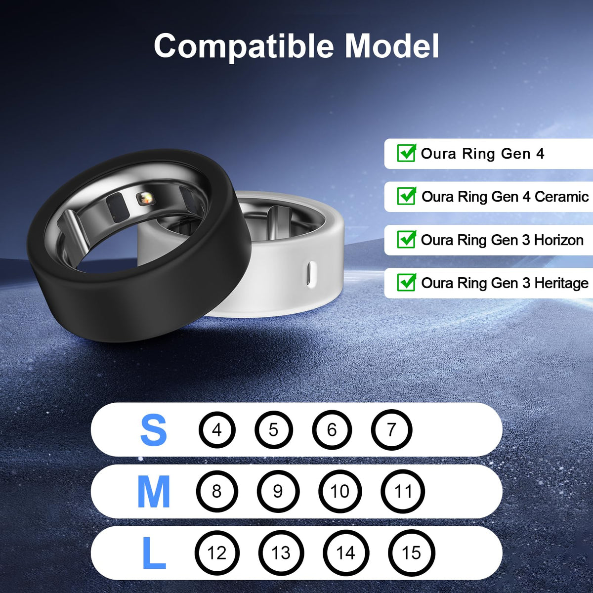 ZOOROO ring cover installed on Oura Gen3 Horizon, keeps ring safe while lifting