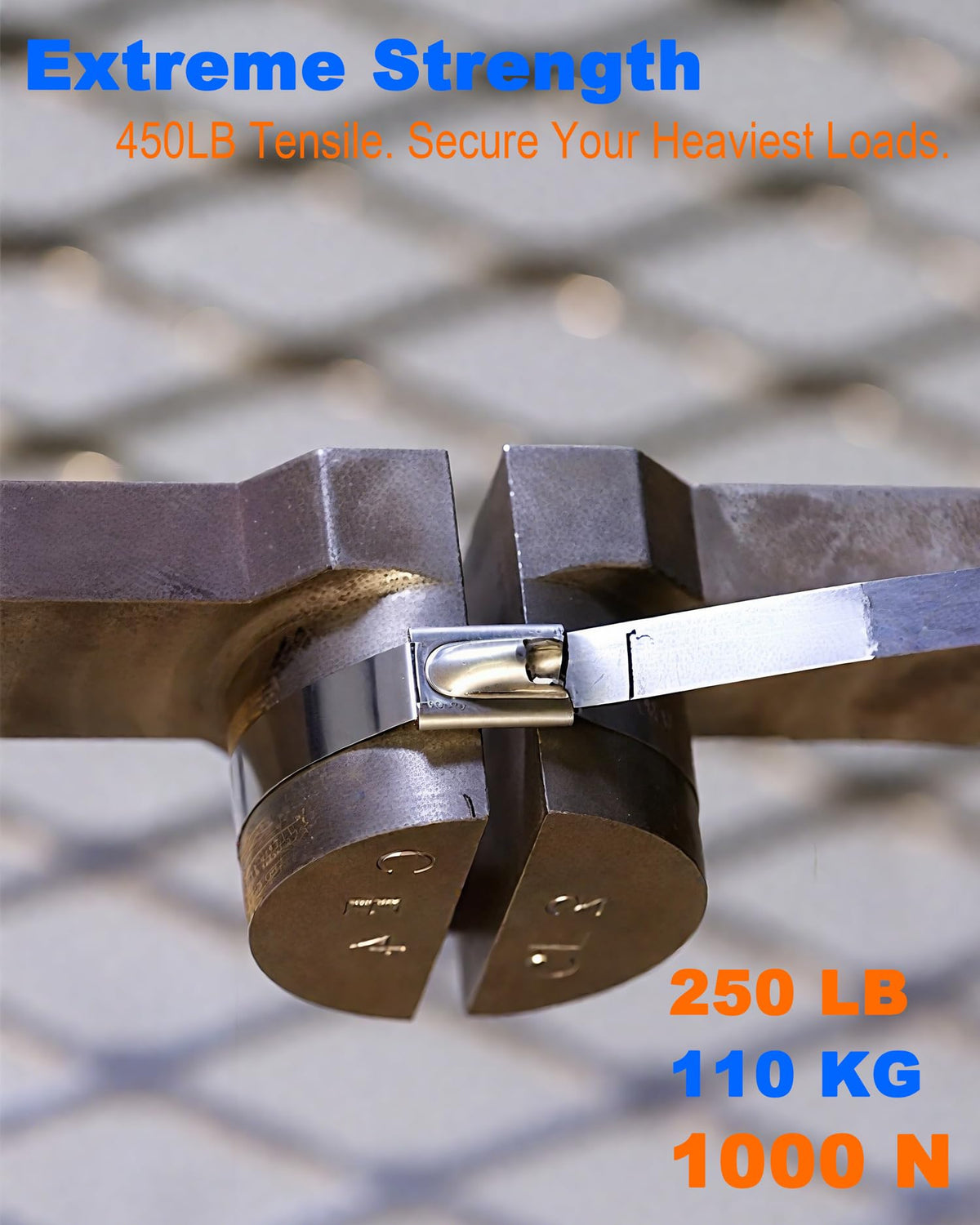 ZOOSUNX zip ties securing pipes and cables in industrial workshop.