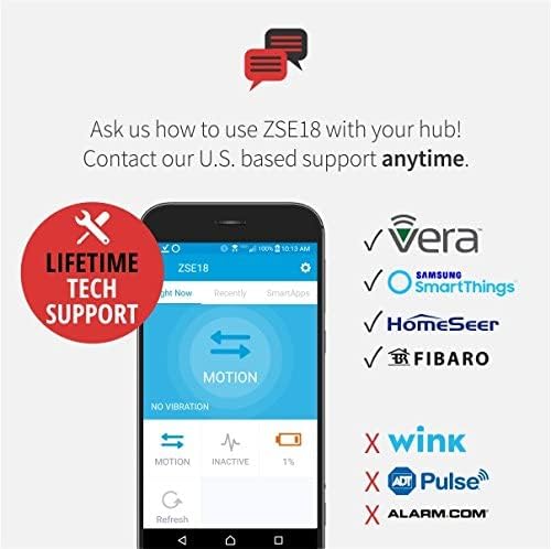 ZOOZ sensitivity settings displayed on hub for tailored detection and fewer false alarms