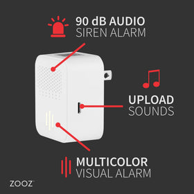 Zooz ZSE50 close-up of LED indicator emphasizing programmable visual alerts