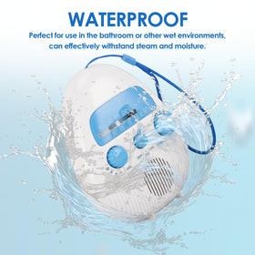 Zopsc Shower Radio built-in speaker delivers clear bathroom sound.
