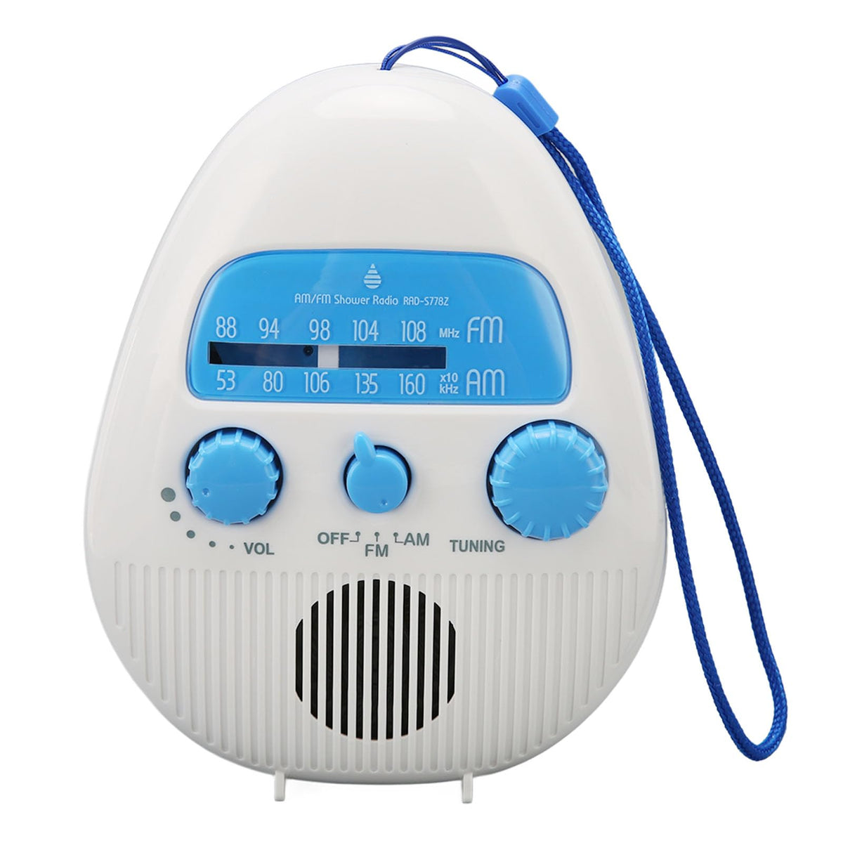 Zopsc Shower Radio with rotating knob for easy tuning during showers.