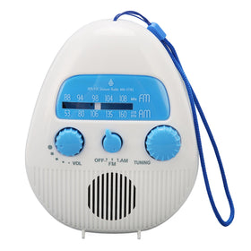 Zopsc Shower Radio with rotating knob for easy tuning during showers.