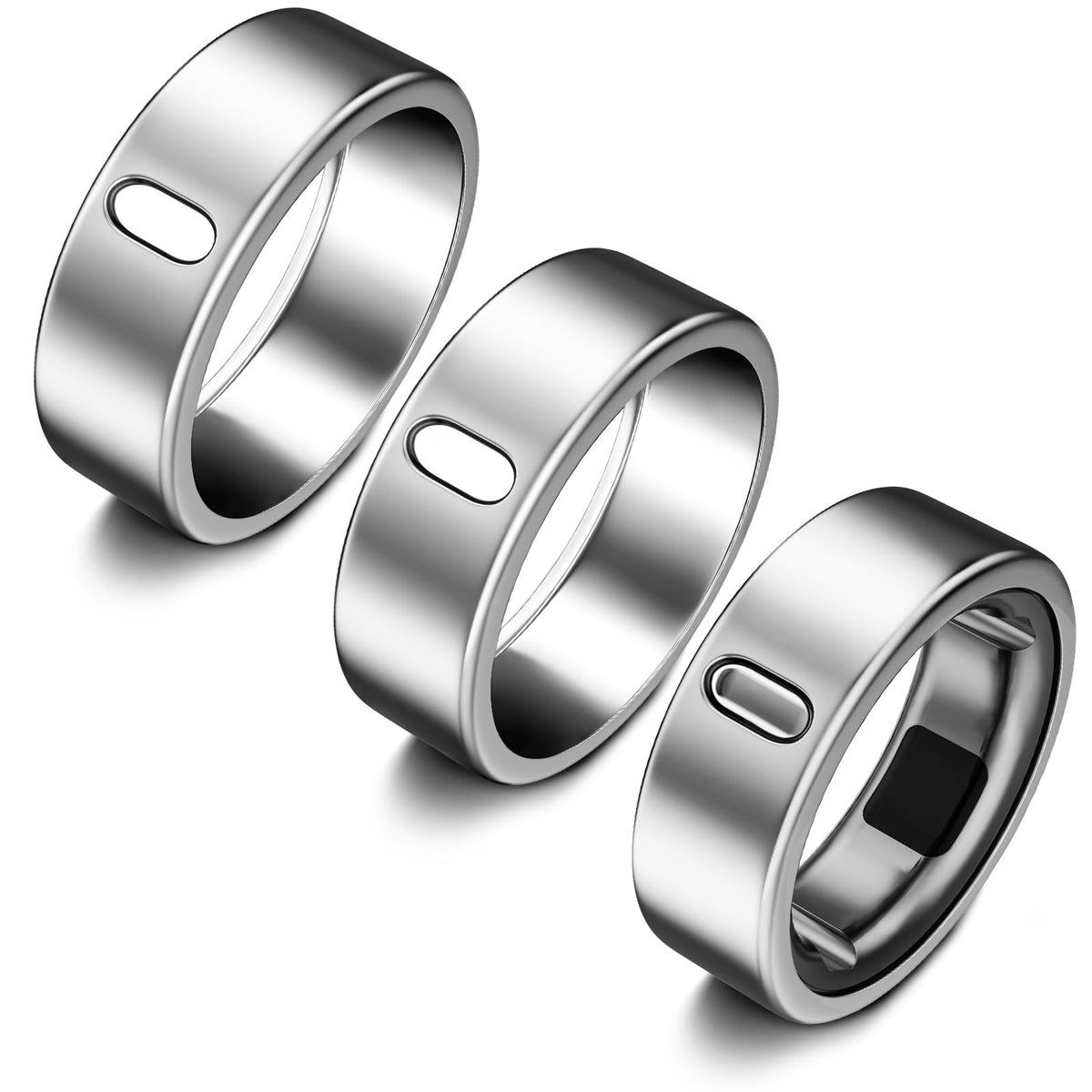 ZOOROO Oura Ring cover silver 3-pack front view protects during workouts