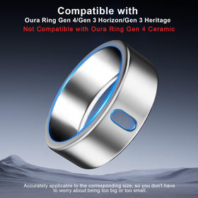 ZOOROO Oura Ring cover silver 3-pack side view ultra-thin and comfortable