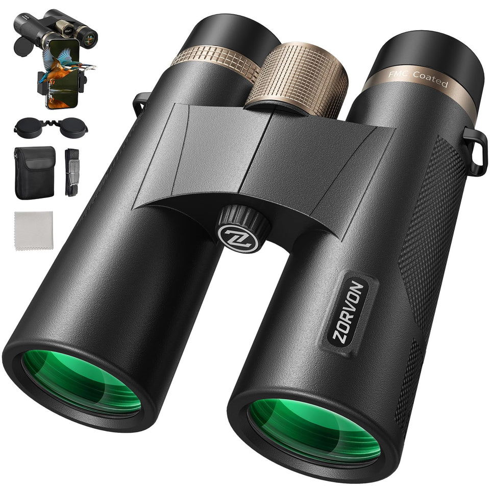ZORVON 10x42 HD binoculars delivering bright clarity for birding and wildlife viewing