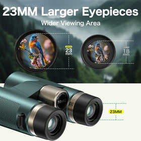 ZORVON 10x42 HD binoculars with FMC multi-coated lenses for brighter, clearer images.