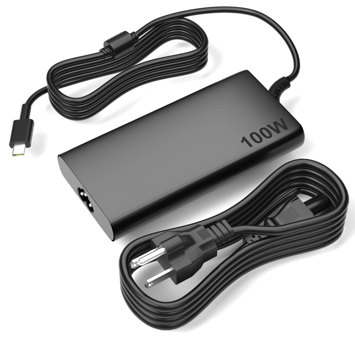Zosam front view of 100W USB-C charger showing compact design and brand benefit fast charging