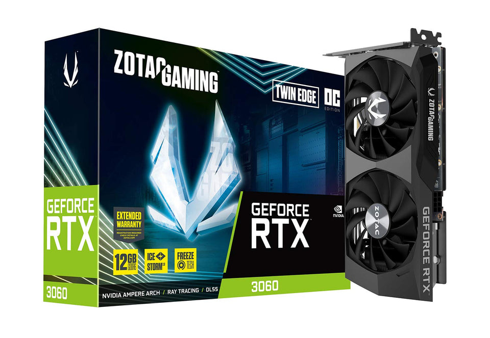 ZOTAC RTX 3060 Twin Edge OC dual fans for quiet cooling