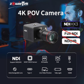 NDI|HX3 network streaming on Zowietek camera enables simplified multi-camera workflows