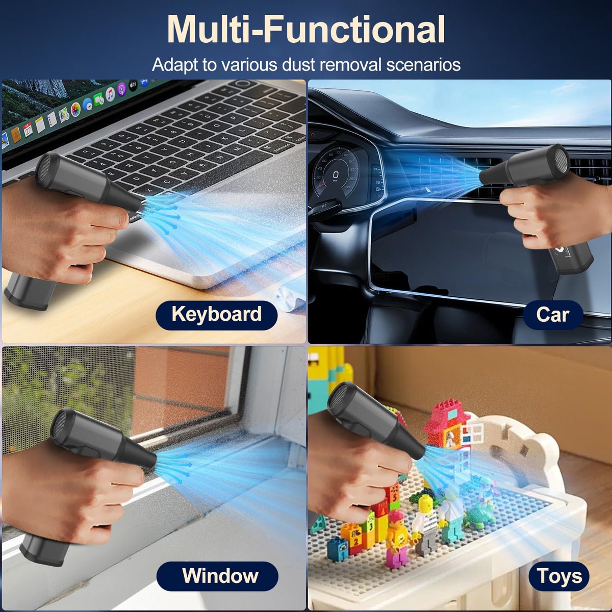 ZOZOO LED light helps reveal dust in tight spaces during cleaning