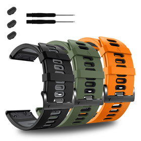 ZPJPPLX 26mm silicone band with secure clasp for Garmin watches
