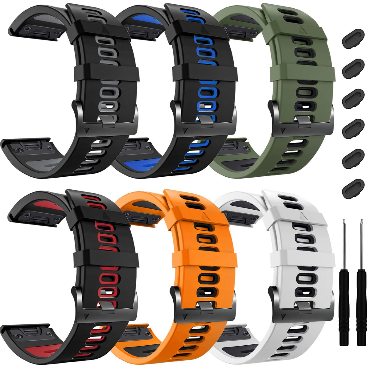 ZPJPPLX 26mm easy-fit watch band in soft silicone for everyday wear.