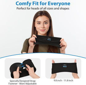 ZRUHIG adjustable Velcro-fit headband for a secure, personalized feel.