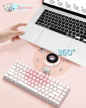ZSAUTHREE ergonomic height and angle adjustment to reduce neck strain.