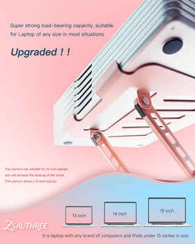 ZSAUTHREE dual rotary shaft enables smooth height and angle adjustments