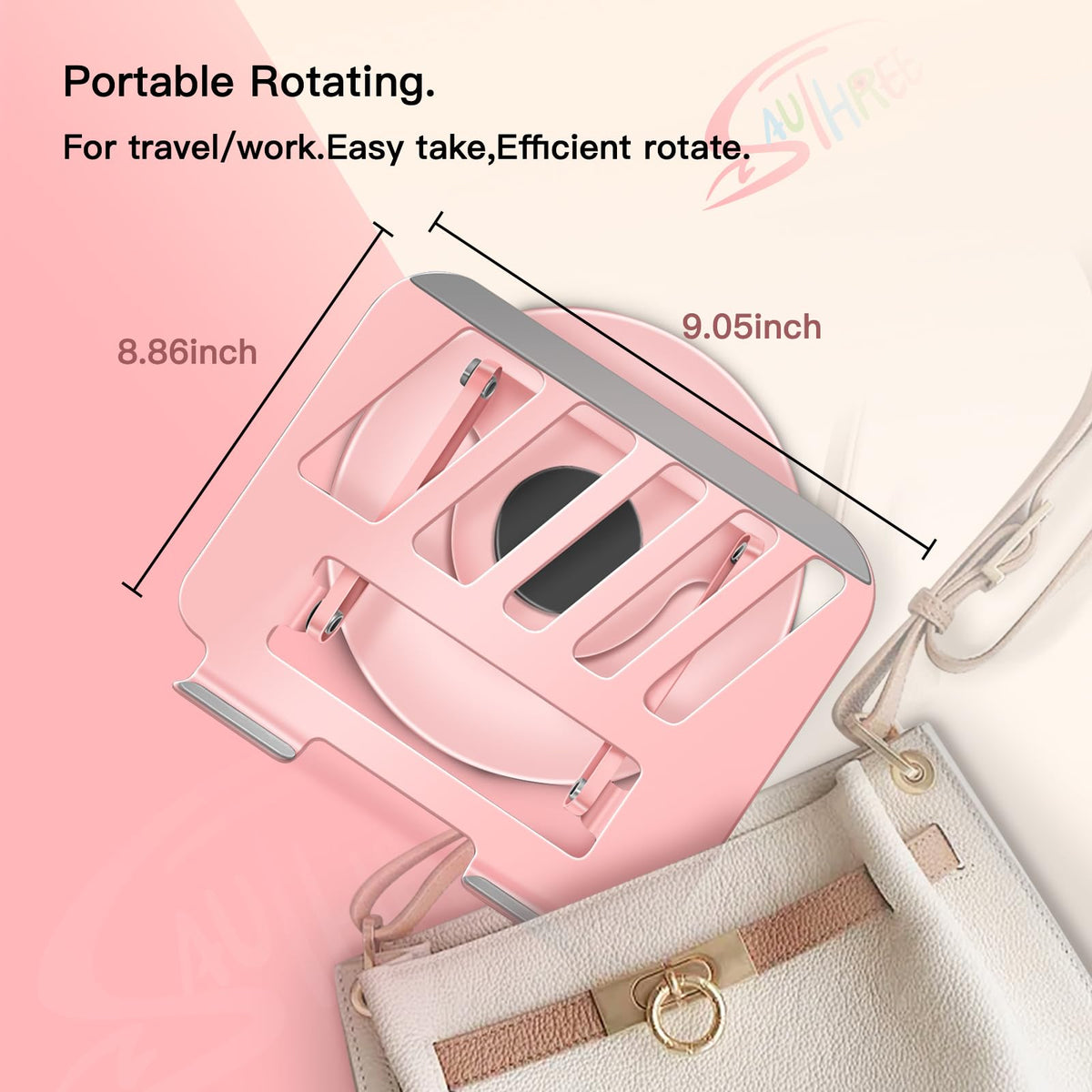 ZSAUTHREE pink ergonomic setup enhancing desk versatility and posture-friendly use