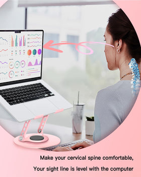 ZSAUTHREE folding design laptop stand showing compact, portable form