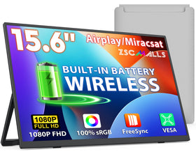 ZSCMALLS battery wireless portable monitor front view for mobile work