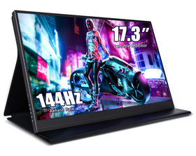 ZSCMALLS 17.3-inch portable monitor hero shot showing immersive display for gaming and work