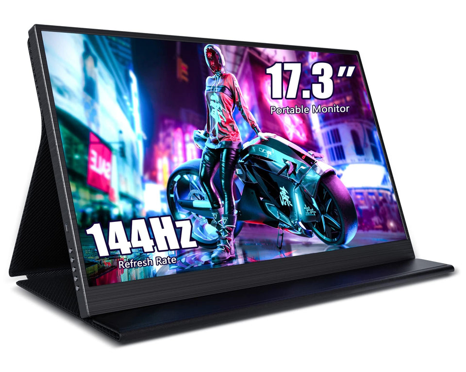ZSCMALLS 17.3-inch portable monitor hero shot showing immersive display for gaming and work
