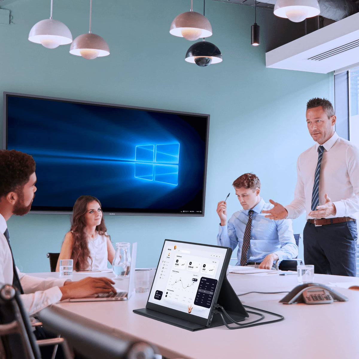 ZSCMALLS monitor supports landscape and portrait orientation for versatile viewing