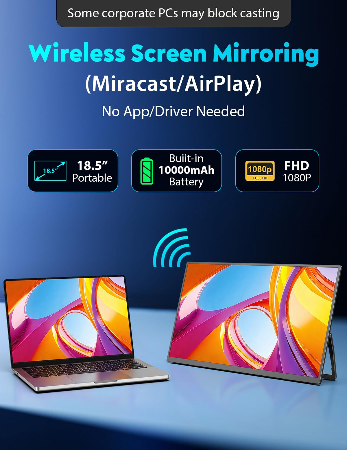 ZSCMALLS portable monitor with protective sleeve for safe travel.