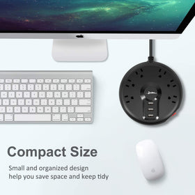 ZSIMC surge protector with overload protection for safe, worry-free setup