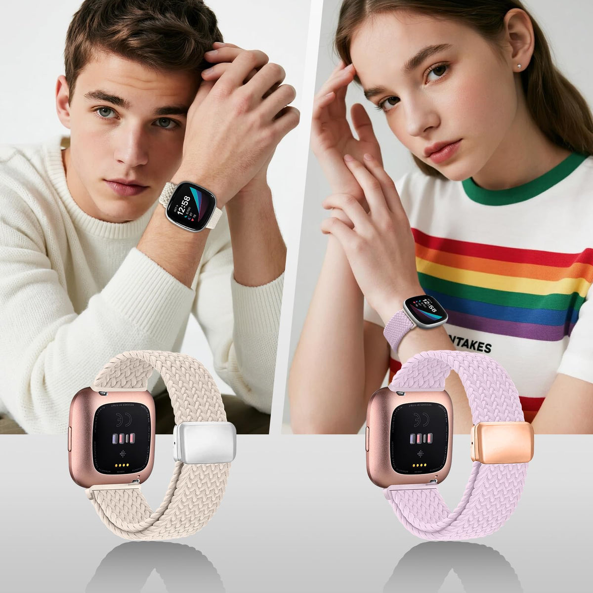Zspoly easy-swapping strap enables quick transitions between looks.