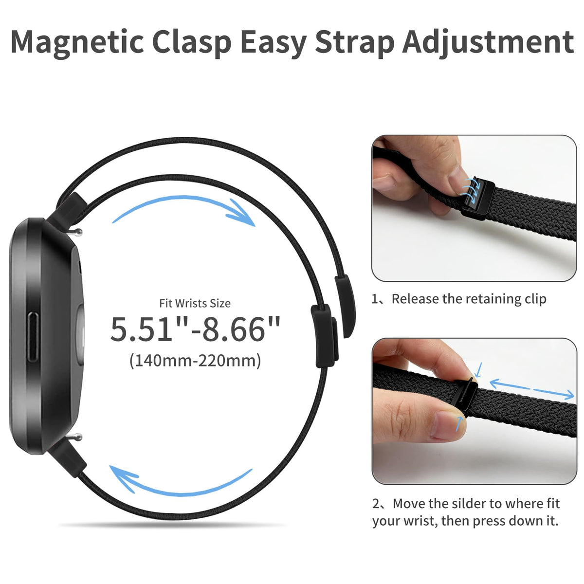 Zspoly unisex Versa-series band fits women and men with flexible sizing