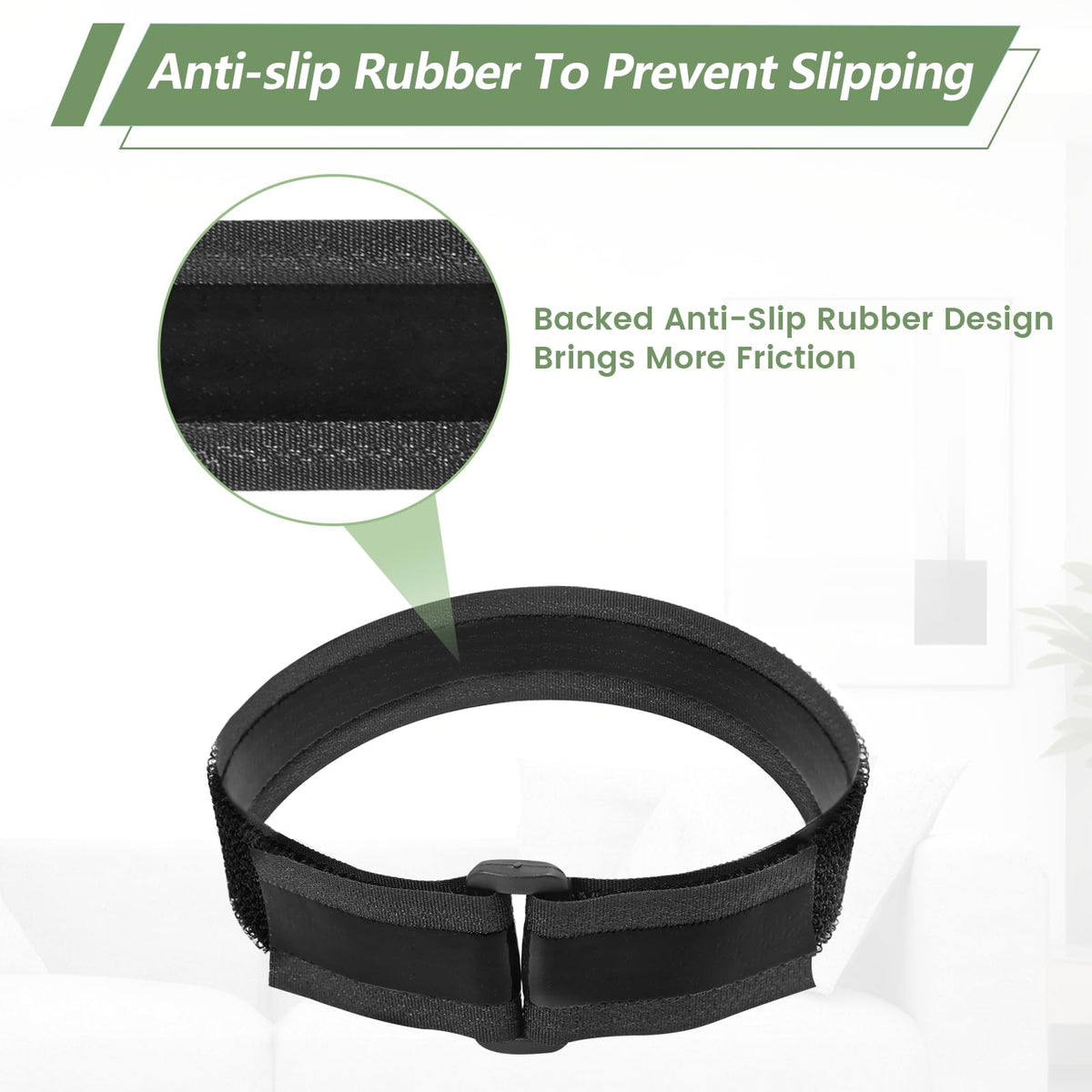 Cut-to-length design with 32 ft roll and 50 buckles for endless customization