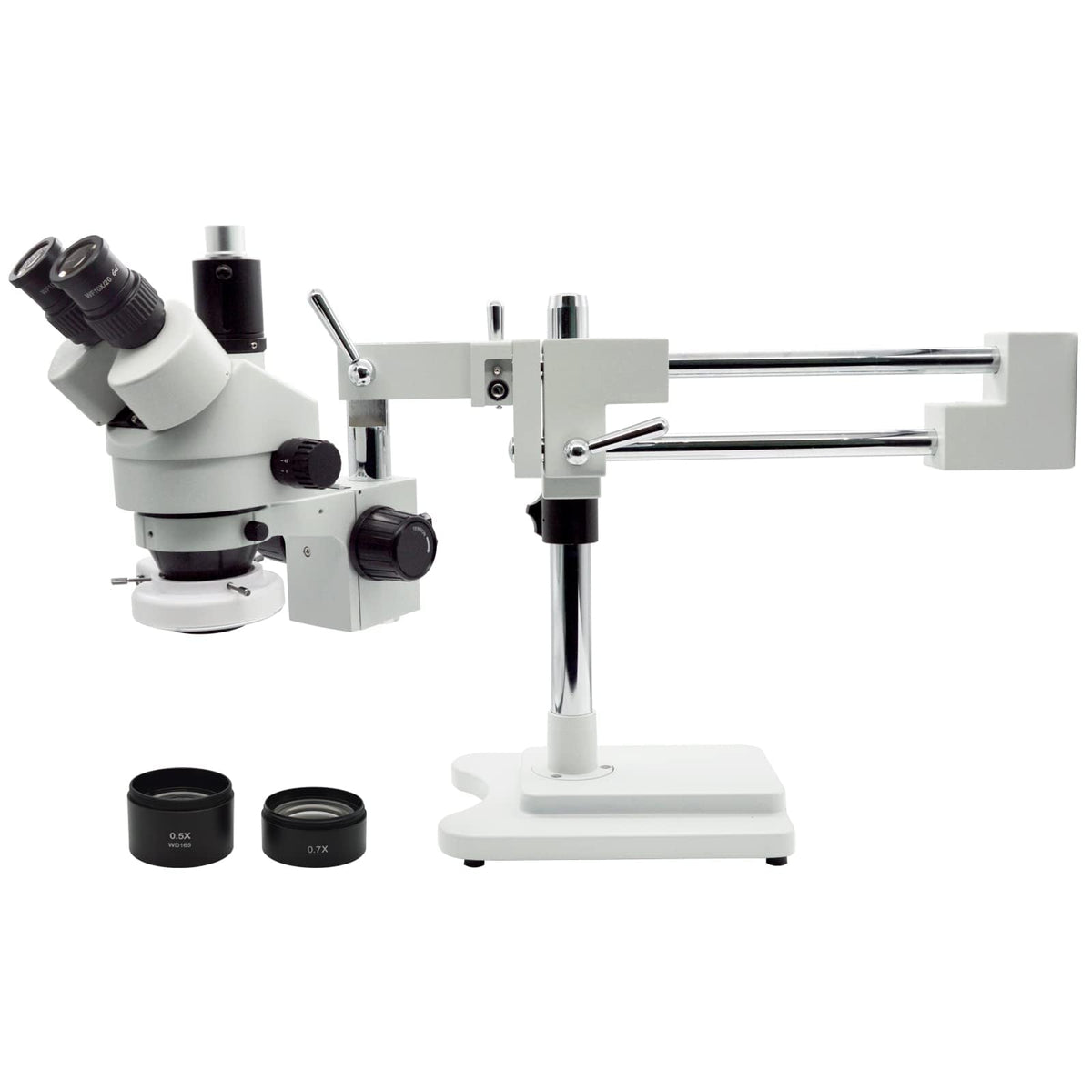 ZTEEERS trinocular head view for versatile imaging and camera connection.