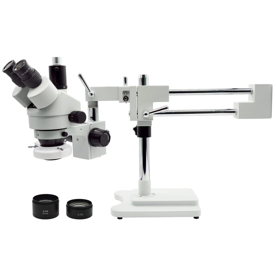 ZTEEERS trinocular head view for versatile imaging and camera connection.