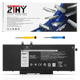 ZTHY 3HWPP battery front view for Dell Latitude 5401, 4‑cell design supports longer unplugged use