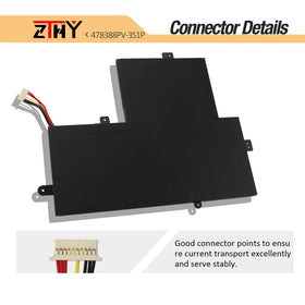 ZTHY battery installed inside Gateway laptop demonstrating easy swap and fit