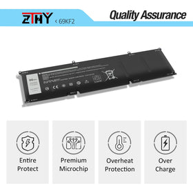 ZTHY 69KF2 capacity label closeup showing 11.4V 86Wh specs for reliable power