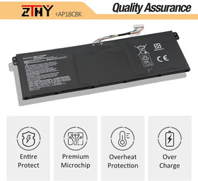 ZTHY battery next to ruler to show size and assured compatibility