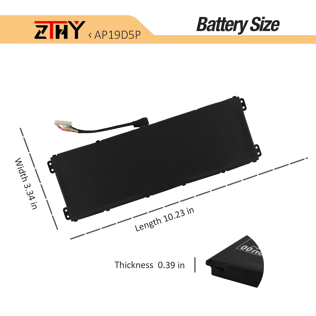 ZTHY battery in a workspace lifestyle shot showing reliable power benefit