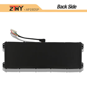 ZTHY battery next to ruler to show scale and accurate sizing benefit