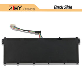 ZTHY sticker showing 11.55V 53Wh specs for predictable runtime benefit