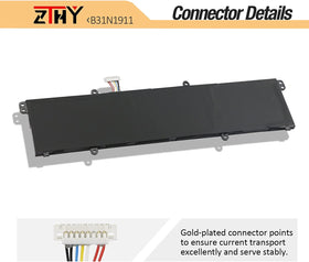 ZTHY battery installed in ASUS VivoBook demonstrating restored laptop mobility