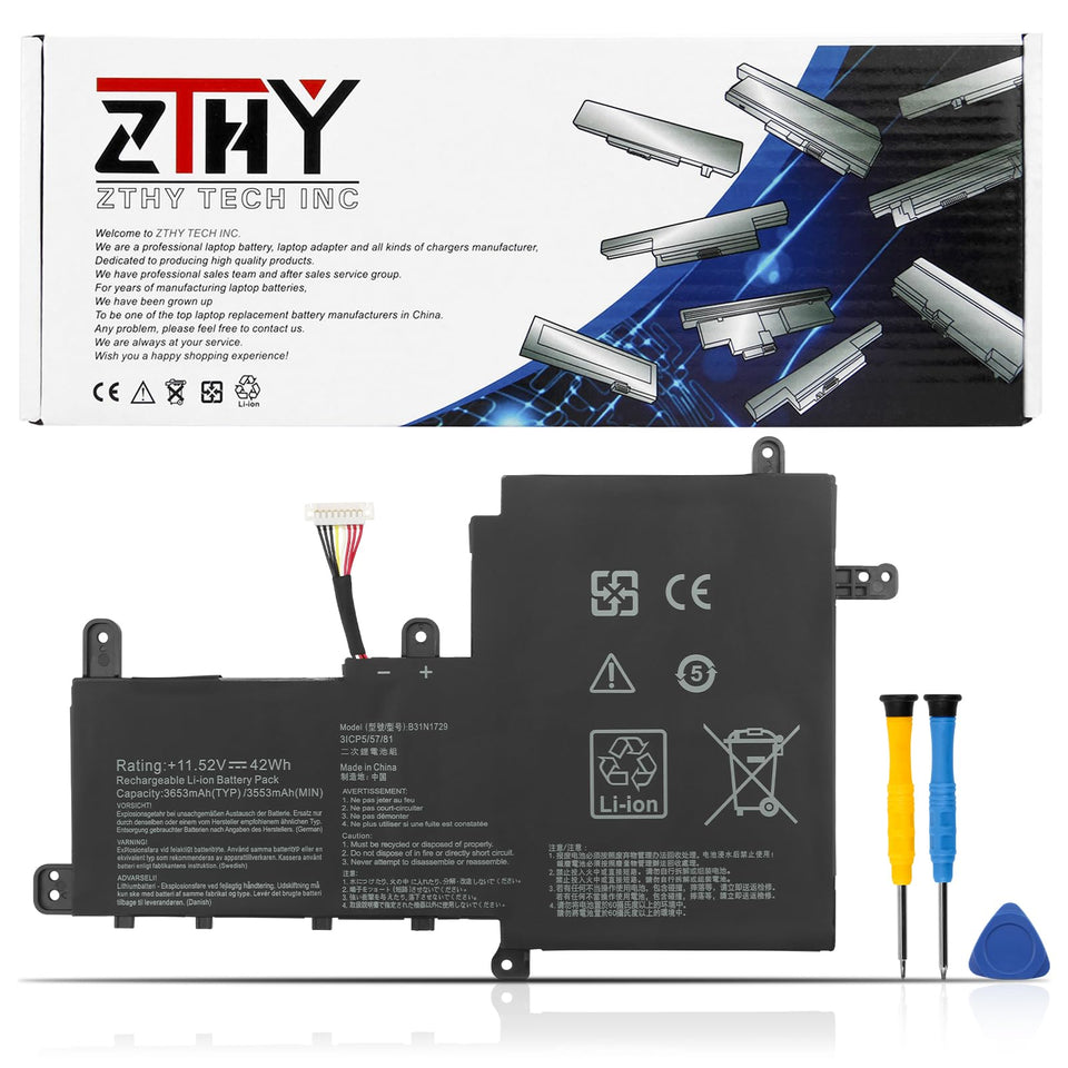 ZTHY B31N1729 battery for ASUS VivoBook S15 powers daily tasks with reliable longevity.